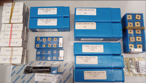 Valenite Centre-Dex (8)bodies 220 inserts 20 screws VMSP-98R (1) VMSP-100R-90(2) VMSP-150R-90 (3) VMSP-200R090(2)